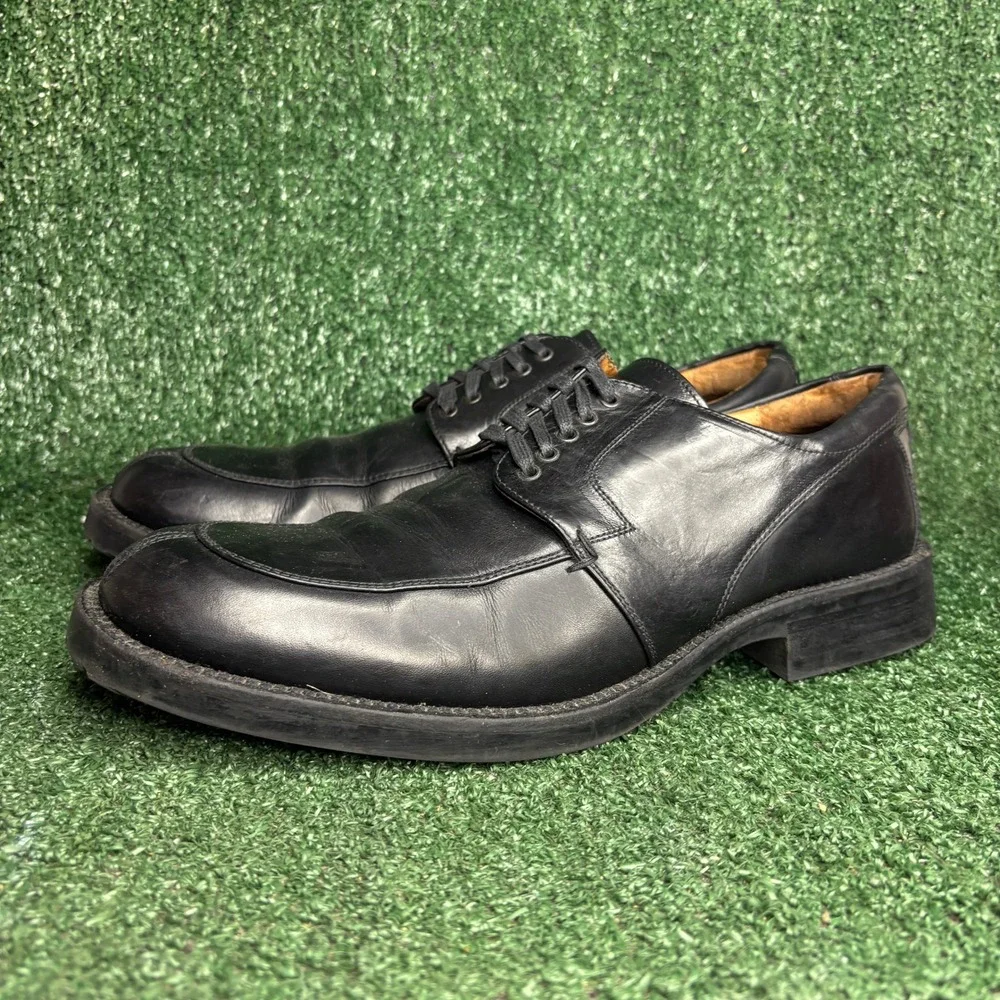 Johnston Murphy‎ Apron Toe Lace Up Leather Oxford Dress Shoe Black Mens 11.5 M